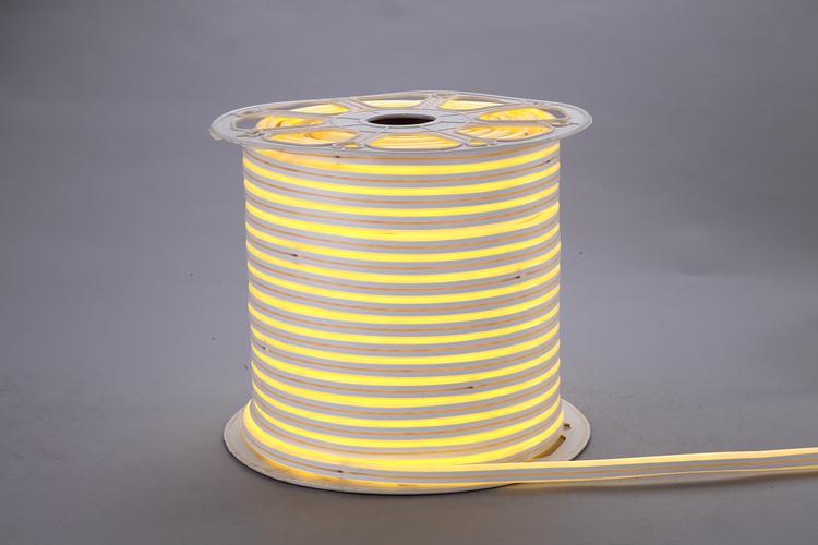 Banda de luz amarilla flexible de doble cara