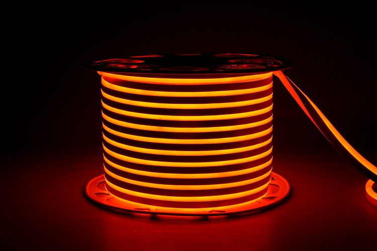 단면 유연성 주황색 막대 램프