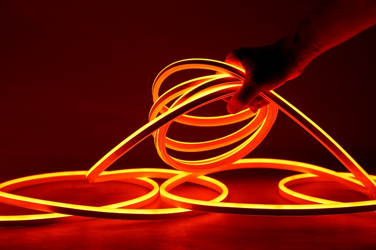 Cahaya Strip Orange Fleksible Satu-Sisi