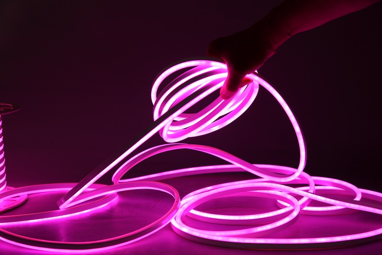 단면 연성 분홍색 막대 램프