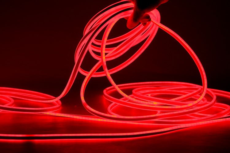 Luz de barra roja flexible de un solo lado